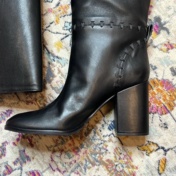 NIB Tory Burch Contraire 90mm Boot Golf Napa Black Size 10.5 Style 42750 - Picture 8 of 15